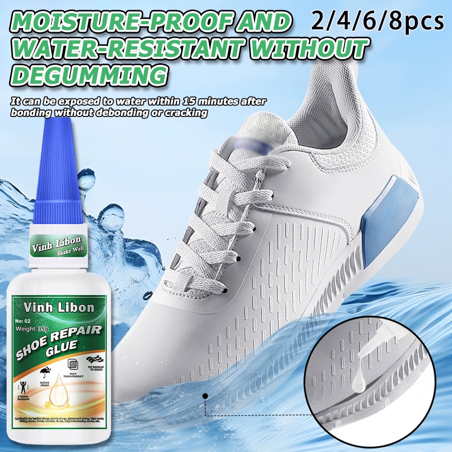 8 pcs Strong Versatile Shoe Repair Glue - Precision Nozzle Adhesive For Sneakers, Faux & Soft Resin Shoes - Ideal For DIY Crafts & Quick Fixes, Shoe Accessories