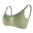 thumbnail image 1 of Aayomet Bralettes for Women With Support Silk Large Traceless Gathered Anti Drop Bra Without Steel Rings (Green, M), 1 of 4