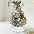 thumbnail image 6 of Mecorevxz Faux Fur Christmas Tree Skirt 15in,Xmas White Small Tabletop Christmas Tree Skirt(B), 6 of 7
