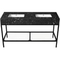 thumbnail image 3 of Meridian Furniture Marmo Black Engineered Stone Bathroom Vanity, 3 of 9