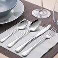 thumbnail image 2 of LLC Stainless Steel 5-Piece Flatware Set for 8, Mirror Polished Cutlery Utensils, 2 of 5