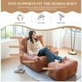 thumbnail image 2 of Giant Bean Bag Chair with Ottoman Modern Bean Bag Couch Sofa with Footstool Lounge Large Bean Bag Chairs for Adults Teens Reading Chair for Bedroom Living Room(Plaid Type), 2 of 6