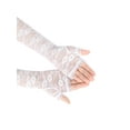 thumbnail image 5 of INSPIRE CHIC Women's Sunshine Protection Thin Lace Sunscreen Arm Cooling Sleeve White, 5 of 5