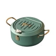 thumbnail image 4 of veasfak Deep Frying Pot Multipurpose with Handle Sturdy Small Fryers Cooking Tool Frying Green, 4 of 9