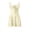 thumbnail image 5 of Vestido sin mangas y sin espalda de corte A para mujer - Color liso, vestido largo de verano, poliéster, ropa informal/formal, 5 of 5