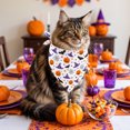 thumbnail image 5 of LACKUST Halloween Dog Bandana & Cat Bandana, Adjustable Tie-On Pet Scarf for Dogs and Cats, Boo Ghost Pumpkin Candy Corn Print, Black, Halloween Costume Accessory, 5 of 6
