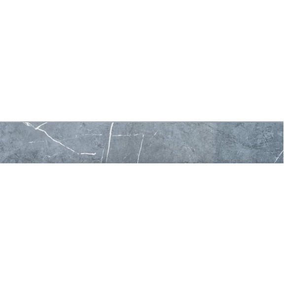 The Tile Life Opera 3" x 24" Blue Glossy Porcelain Bullnose Wall Tile 1-Piece