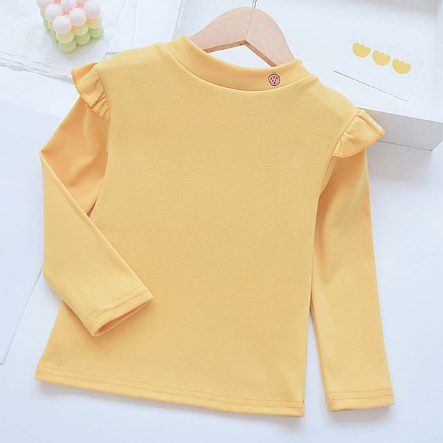 Chandails à Manches Longues pour Filles, Demi-Col Roulé, Chandails Thermiques, Décontractés, Doux, Chemisier pour Filles, 5T, Chandail à Manches Longues pour Fille