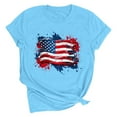 thumbnail image 3 of VKOYWKM American Flag Shirt for Women 4th of July USA Flag Graphic T Shirts Short Sleeve Crew Neck Summer Tops Patriotic Tshirts Shirts, 3 of 7
