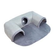 perfeclan Cat Tunnel Bed, Play House, Exercise with Play Ball Toy, U Shaped Cat Tunnel Tubes for Rabbits, Hamsters, Small And Medium Cats large