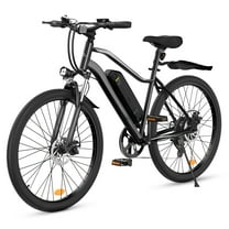LITEFIVE U3 Electric Bike for Adults, 20mph 500W Peak Motor, 36V 10.4Ah Battery Mountain Ebike 45 Miles Range, 5 Speed Shift, 26" Tire Adults Electric Bicycles, Black