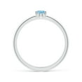 thumbnail image 2 of Angara Natural 0.3 Ct. Aquamarine Solitaire Ring in 14K White Gold for Women (Ring Size: 3), 2 of 9