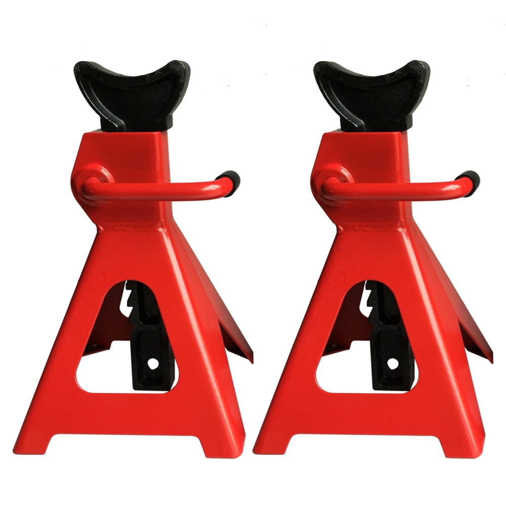 Ktaxon 3 Ton Jack Stands, Set of 2, Locking Lifted Trucks Car Auto RV Trailer Stand, Red