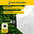 thumbnail image 7 of Seal Skin Heavy Duty White Waterproof Tarp,16 Mil Thick, UV & Tear Resistant 10' X 12', 7 of 7