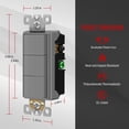 thumbnail image 2 of ENERLITES Triple Paddle Rocker Decorator Switch, Clamp-Type Back Insert, Copper Wires Only, Single Pole, Residential/Commercial Grade, UL Listed, 62755-GY, Gray, 2 of 5