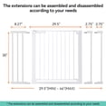 thumbnail image 7 of DOMIPET 29.5''-46'' Extra Wide Pet Gate, 30'' High Pressure Mounted Dog Gate, White, 7 of 7