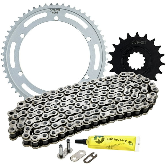 Niche Sprocket Chain Set for Yamaha SR400 19/56 Tooth 428 Front Rear Kit MK1013135