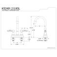 thumbnail image 2 of Kingston Brass KS2491GL Bar Faucet, Polished Chrome, 2 of 2