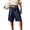Blue, variant on Womens Athletic Shorts Tiered Lace Breathable Active Compression Shorts for Women,Black,L