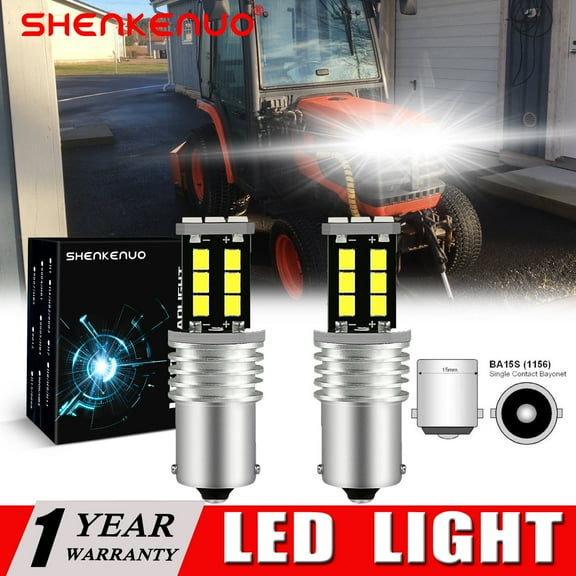 FZPJJNB For Kubota B2400 LED Garden Tractor Bulbs,2X Bright White LED Headlight Bulbs US,15SMD