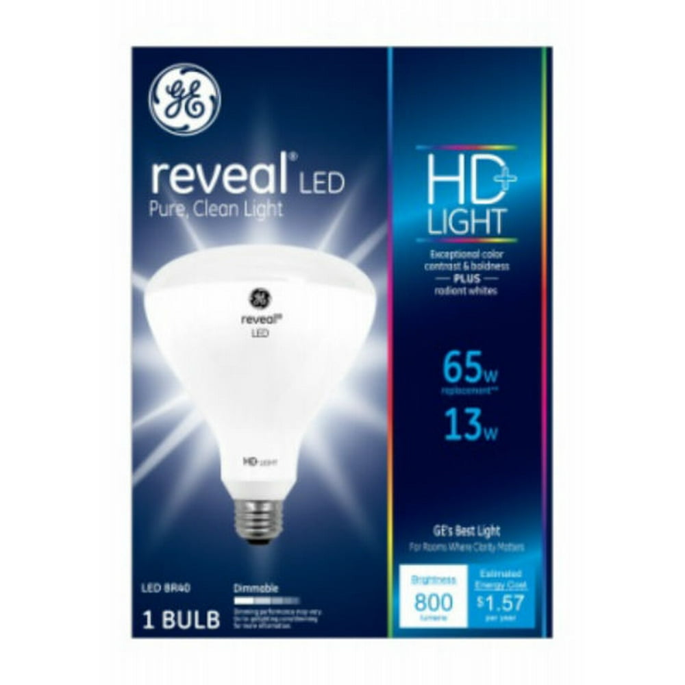 GE LED 13W Reveal BR40 Large Flood Light Bulb 1pk - Walmart.com
