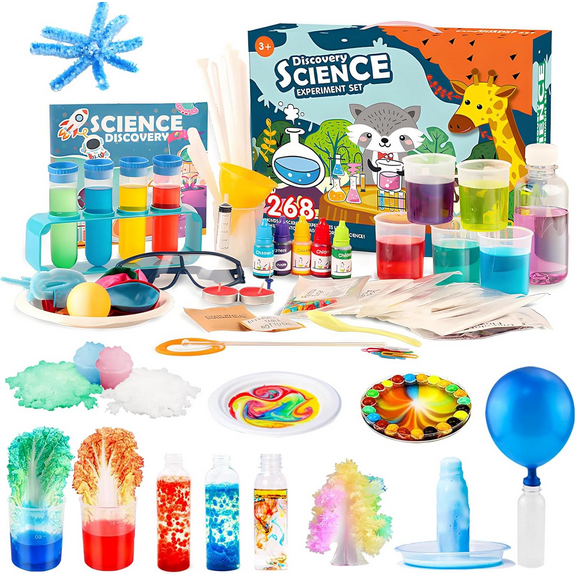 LINXUXIE Chemistry Experiment Science Kit, Educational Learning Scientific Toys for KIds, Birthday Gifts for 3-5 5-8 8-12 Year Old
