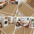 thumbnail image 5 of Pure Khaki Area Rug 4x6 FT, Non Slip Kids Room Carpet, Simple Solid Color Washable Soft Floor Carpet Non-Shedding Throw Rug for Dorm Kitchen Study Room Home Office Bedside, 5 of 9