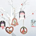 thumbnail image 2 of Colgante de Rodajas de Madera Naiovety de Navidad, Adornos Colgantes de Dibujos Animados, 3 Piezas, 2 of 6