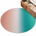 thumbnail image 2 of Small Round Rug 3Ft, Teal Pink Ombre Non-Slip Washable Circle Rugs Carpet, Contemporary Art Abstract Aesthetics Indoor Outdoor Rug Floor Mats Throw Runner for Bedroom Living Room Bathroom, 2 of 8