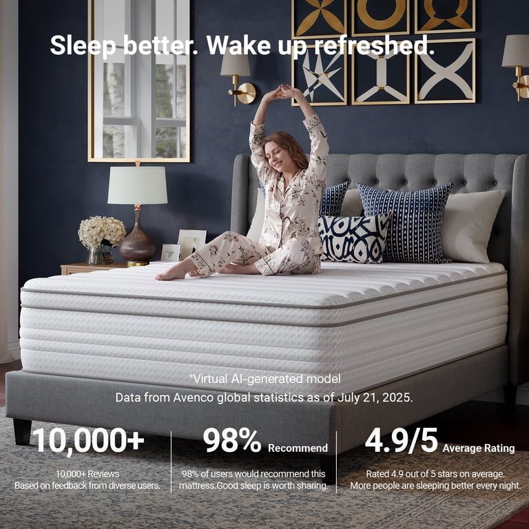 Sweetnight Luna 14 Medium Hybrid Mattress - Full Size - Walmart.com