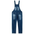 thumbnail image 2 of KIDSCOOL SPACE Kids Boys Girls Adjustable Straps Zipper Design Denim Overalls,,Blue,6-7 Years, 2 of 7