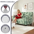 thumbnail image 6 of Xoenoiee Tropical Palm Leaves Print 6 Pieces Stretch Recliner Loveseat Covers Soft Reclining Couch Cover with Pockets Anti-Slip Sofa Slipcovers Fitted Furniture Protector for Pet Kid, 6 of 6