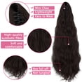 thumbnail image 6 of SAYFUT 24" Hair Piece Ponytail Clip On Extension Long Thick Wavy Curly Heat-Resisting Pony Tails Synthetic Hair Extensions for Women, 6 of 8
