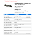 thumbnail image 2 of Upper Radiator Hose - Compatible with 2007 - 2015 Mini Cooper 2008 2009 2010 2011 2012 2013 2014, 2 of 2