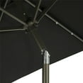 thumbnail image 6 of Cozyhom 7.5 ft Solar Powered Outdoor 18 LED Lighted Market Patio Table Umbrella for Deck, Pool, Black, 6 of 7