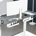 thumbnail image 3 of VIVO White Dual Under Desk 17" Cable Management Trays, Wire Organizers (2 Pack), 3 of 9