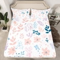 thumbnail image 2 of Ensemble de Draps Rose Floral Nature Jardin Fleurs Draps Mignon Botanique Feuilles Déco Florale Drap Plat Drap-Housse Lit Simple 3 Pcs, 2 of 6