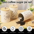 thumbnail image 3 of Sutowe 3Pcs Metal Canister Set With Airtight Wood Lid Versatile Compact Sugar Tea Coffee Canister for Counter Dining Room, 3 of 8