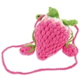 thumbnail image 1 of Cute Strawberry Knitted Crossbody Bag For Young Girls 20.00X12.50X12.00CM Rosy Storage For Small Items 1Pack, 1 of 4