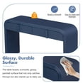thumbnail image 6 of Modern Console Table with Storage, Entryway Table with 2 Drawers, Rounded Silhouette and Smooth Surface Hallway Table for Living Room and Entryway, Navy Blue, 6 of 6