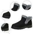 thumbnail image 6 of Platform Winter Boots for Women Slip on Suede High Top Loafers Plush Lined Snow Booties Casual Warm Comfy Outdoor Flat Walking Shoes Black Size 9, 6 of 6