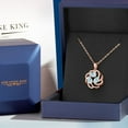 thumbnail image 5 of Gem Stone King 1.87 Ct Oval Sky Blue Topaz 18K Rose Gold Plated Silver Pendant with Chain, 5 of 6