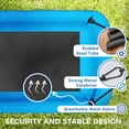 thumbnail image 3 of Qaba Saucer Swing for Kids Adjustable Height 58" x 30", Blue, 3 of 8