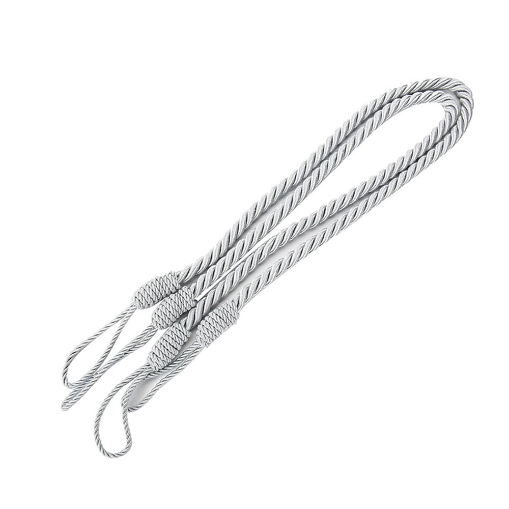 Willstar 2Pcs Tie Back Braided Curtain Hessian Rope Natural Cotton Drape Curtain Rope Buckle Cord for Home Drapes and Curtain Decor