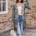 thumbnail image 3 of WTOBBY Women's Fashion Comfortable Halloween Printed Mid-Length Cardigan Jacket Casual Long Sleeve Open Front Cover Up With Pockets Fall Layering Piece,Dark Gray 2XL, 3 of 7