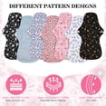 thumbnail image 2 of 7 in 1 Reusable Menstrual Pads, 13 x 7.5 inch Washable Overnight Cloth Panty Liners, Bamboo Cloth Large Sanitary Pads for Heavy Flow with Wet Bag - XL, 2 of 7