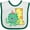 White and Green, variant on Inktastic Monster 1st Birthday Boys or Girls Baby Bib