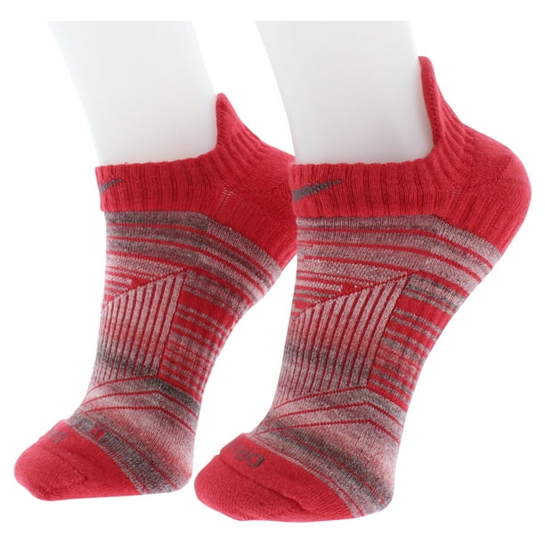 Nike Nike Womens Dri FIT Gym Cushion No Show Tab Socks Red Walmart