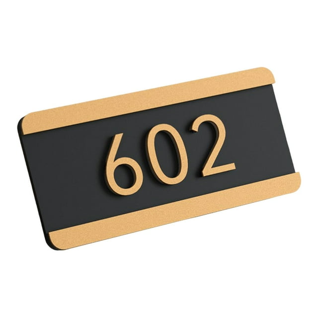 Placa de dirección rectangular decorativa para casa, resistente a la intemperie, robusta, exterior, fácil instalación, adorno para placa de dirección de casa Estilo E