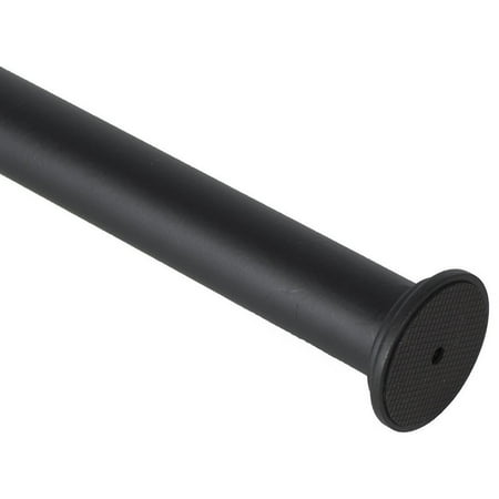 Urbanest Pulire 1" Metal Tension Curtain Rod, 42"-72", Black